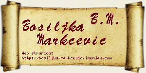 Bosiljka Markčević vizit kartica